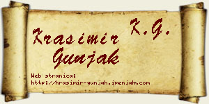 Krasimir Gunjak vizit kartica